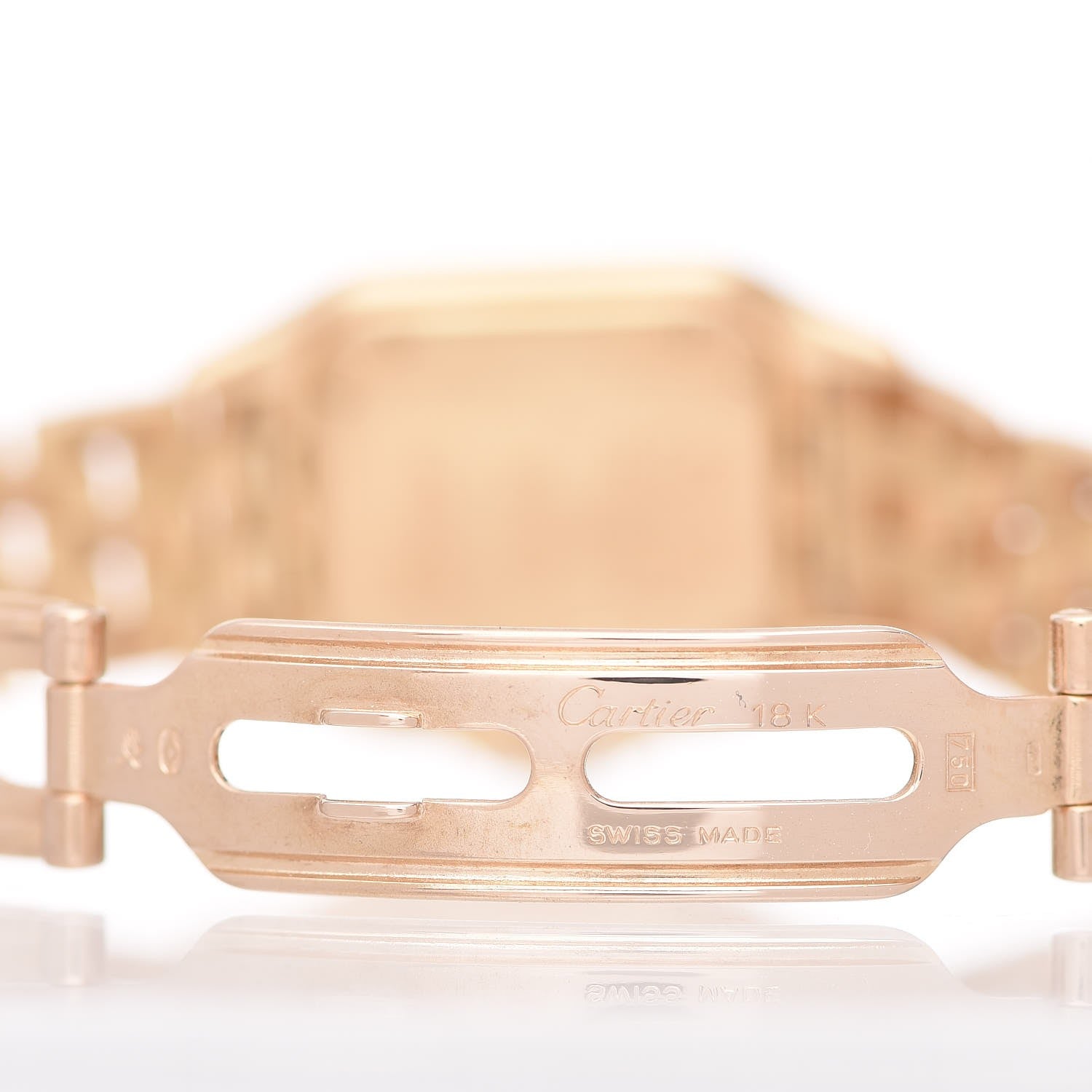 Cartier 18K Yellow Gold Diamond 22mm Panthere Quartz Watch 8 of 9