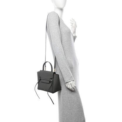 Celine Grained Calfskin Nano Belt Bag Grey 2 of 12