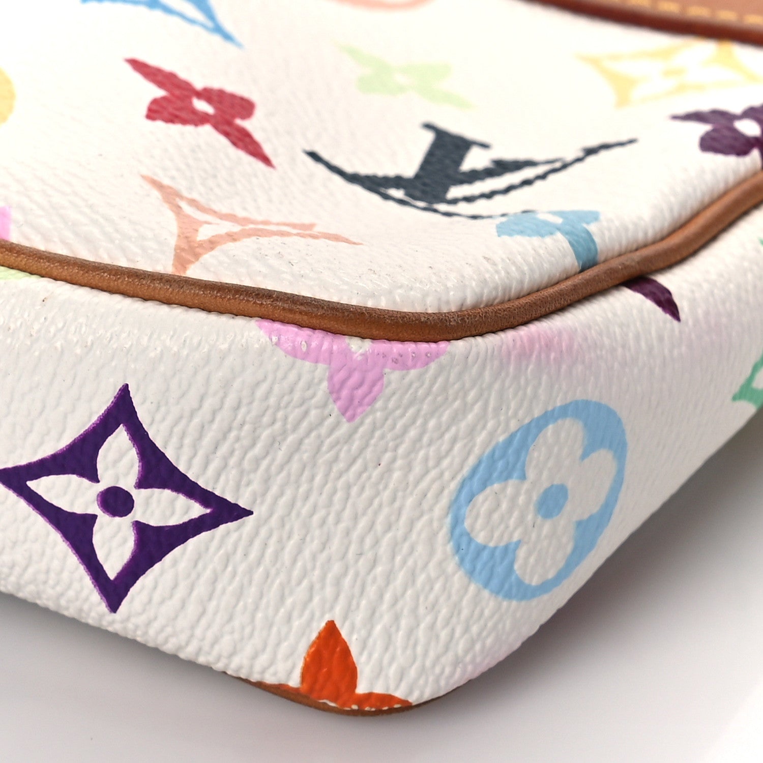 Louis Vuitton Monogram Multicolor Pochette Accessories White 9 of 10