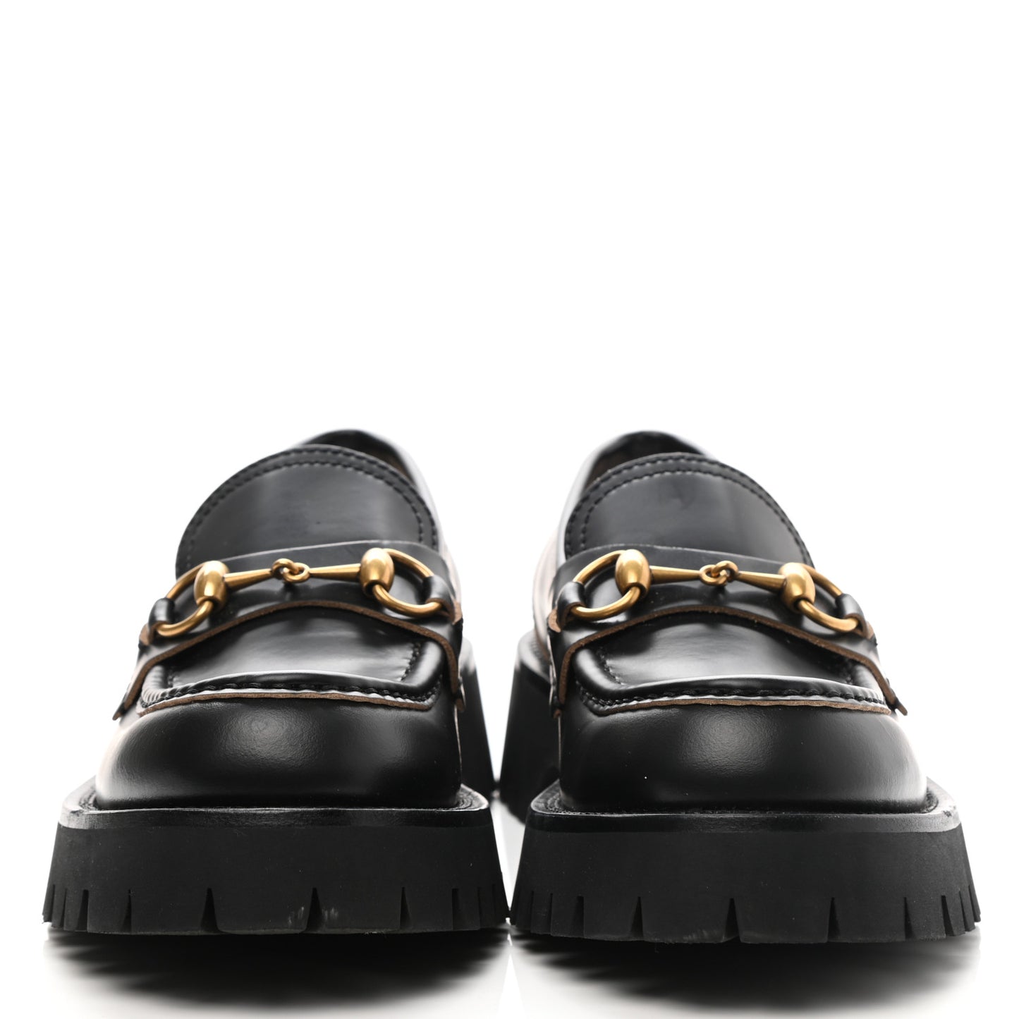 Cordovan Lux Womens Harald Horsebit 25mm Platform Loafers 37 Black