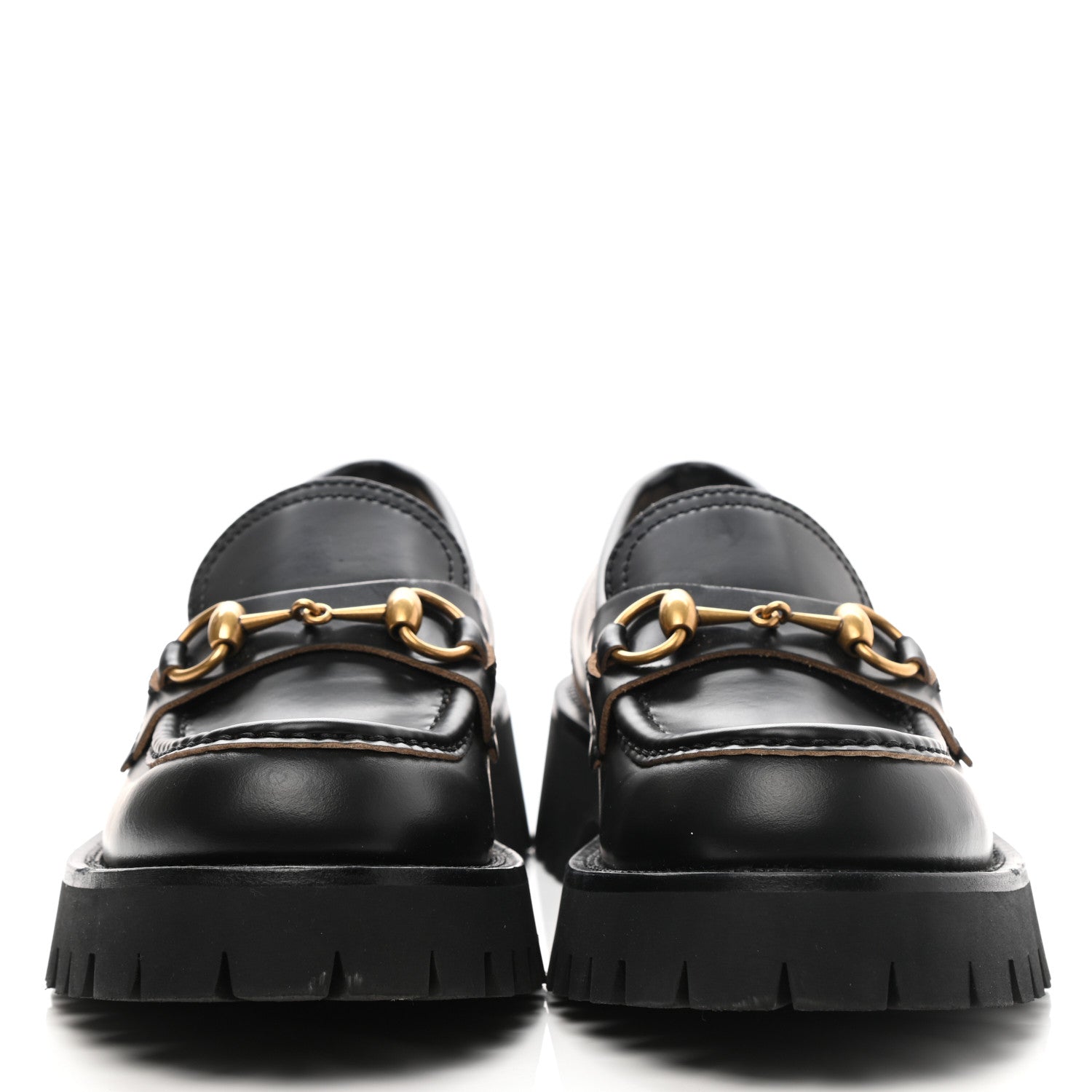 Gucci Cordovan Lux Womens Harald Horsebit 25mm Platform Loafers 37 Black 2 of 10