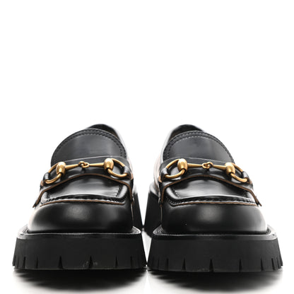 Gucci Cordovan Lux Womens Harald Horsebit 25mm Platform Loafers 37 Black 2 of 10