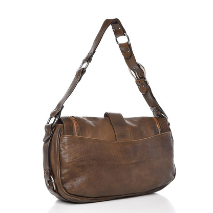 Christian Dior Calfskin Gaucho Brown 3 of 13