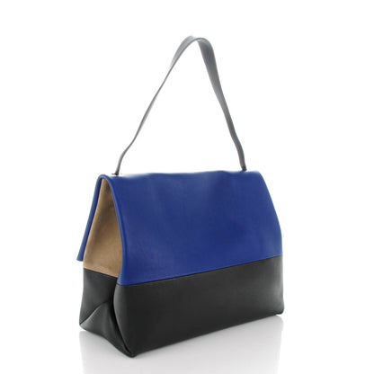 Celine Calfskin Suede All Soft Shoulder Bag Indigo 4 of 9