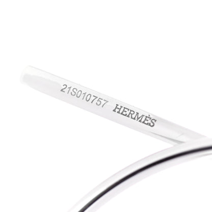 Hermes Sterling Silver MM Loop Earrings 7 of 8