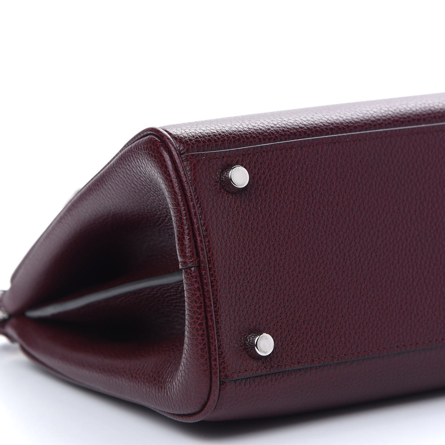 Grainy Calfskin Small Zumi Top Handle Bag Vintage Bordeaux