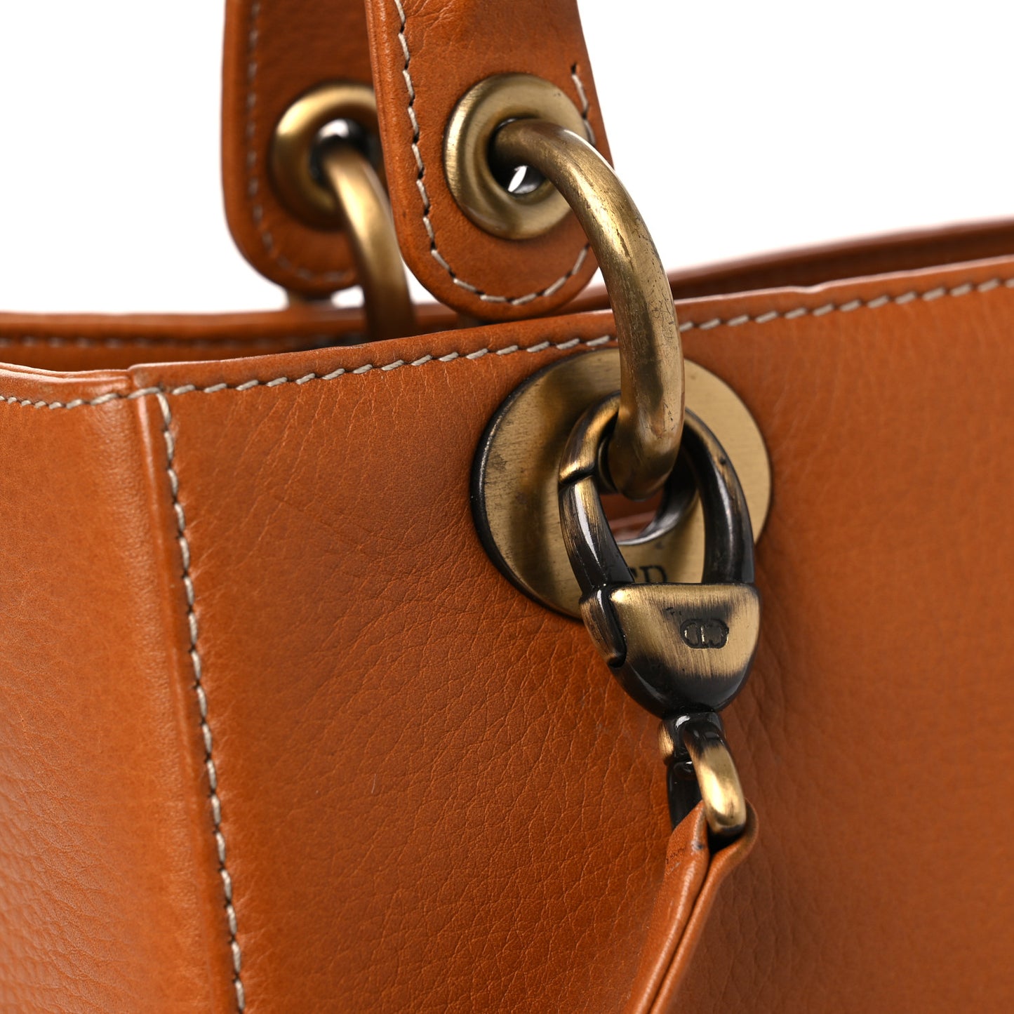 Grained Calfskin Medium Lady Dior Brown