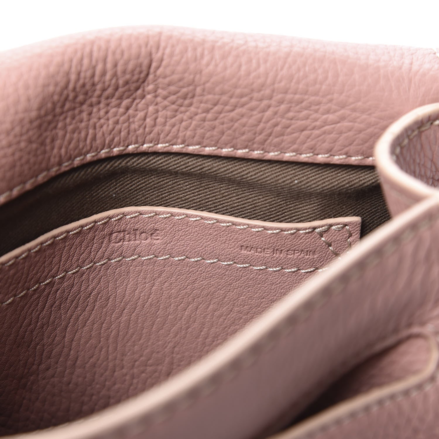 Chloe Grained Calfskin Small Marcie Saddle Bag Anemone Pink 7 of 8