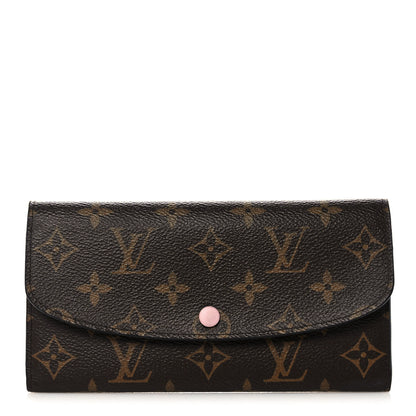 Louis Vuitton Monogram Emilie Wallet Rose Ballerine 1 of 14