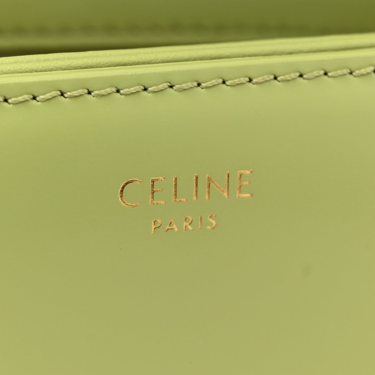 Shiny Calfskin Teen Triomphe Almond Green