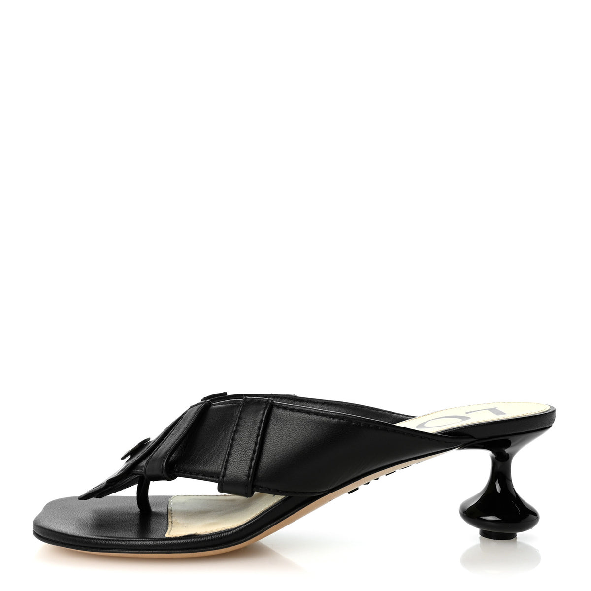 Loewe Lambskin Toy Panta 45mm Sandals 37 Black 1 of 11