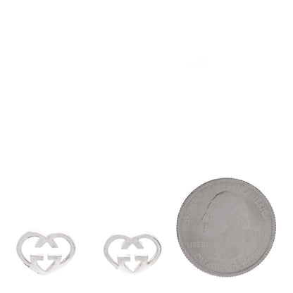 Gucci Sterling Silver Britt Heart Earrings 2 of 4