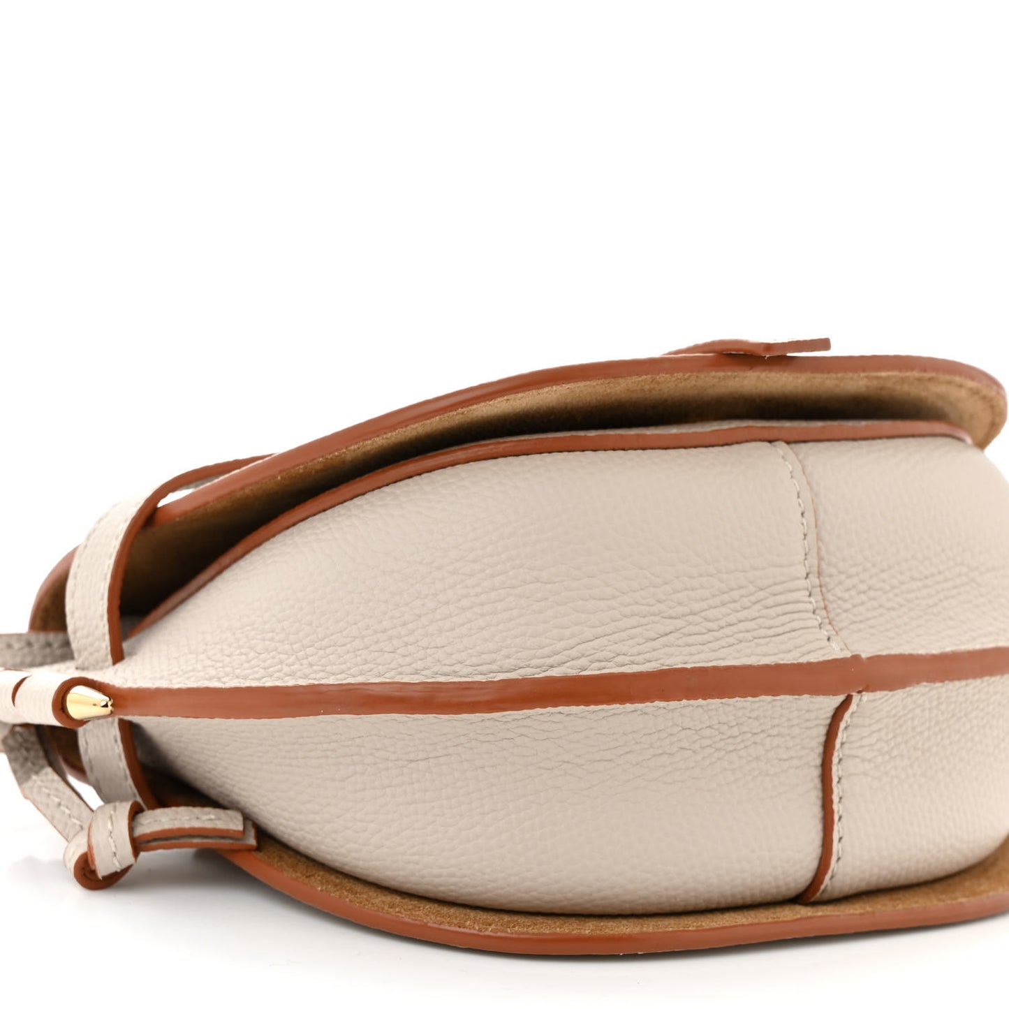 Grained Calfskin Mini Gate Dual Bag Light Ghost