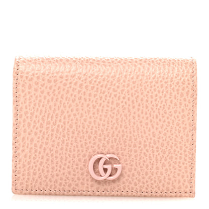 Gucci Dollar Calfskin Enamel Monochrome GG Marmont Card Case Perfect Pink 1 of 10