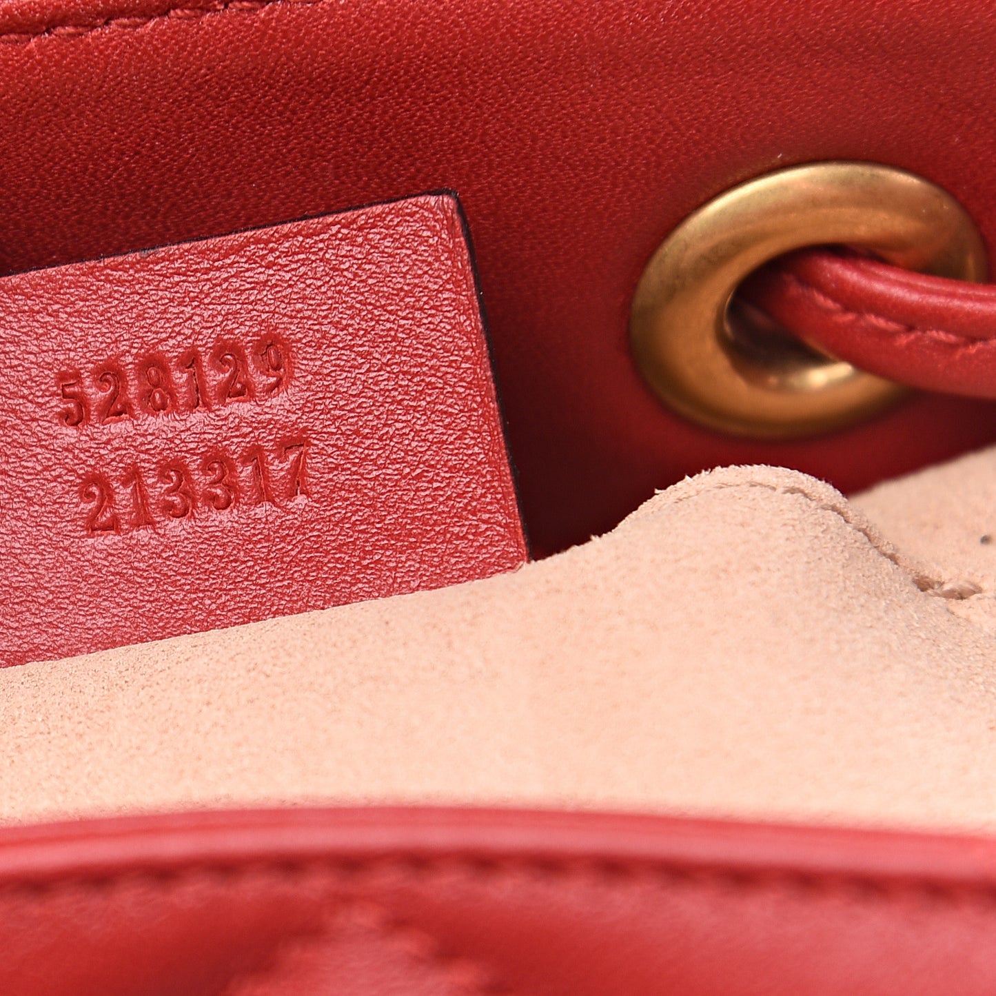 Calfskin Matelasse GG Marmont Flap Backpack Hibiscus Red