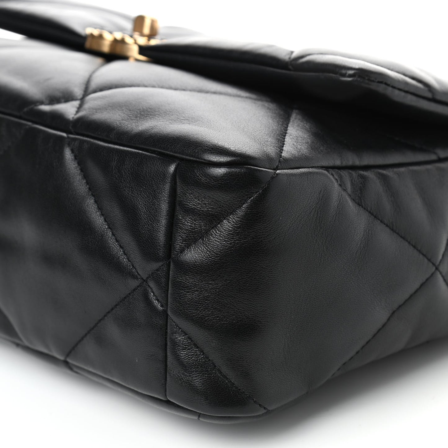 Lambskin Quilted Large Chanel 19 Flap Black