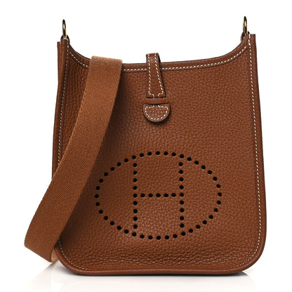 Hermes Taurillon Clemence Evelyne TPM Gold 1 of 9