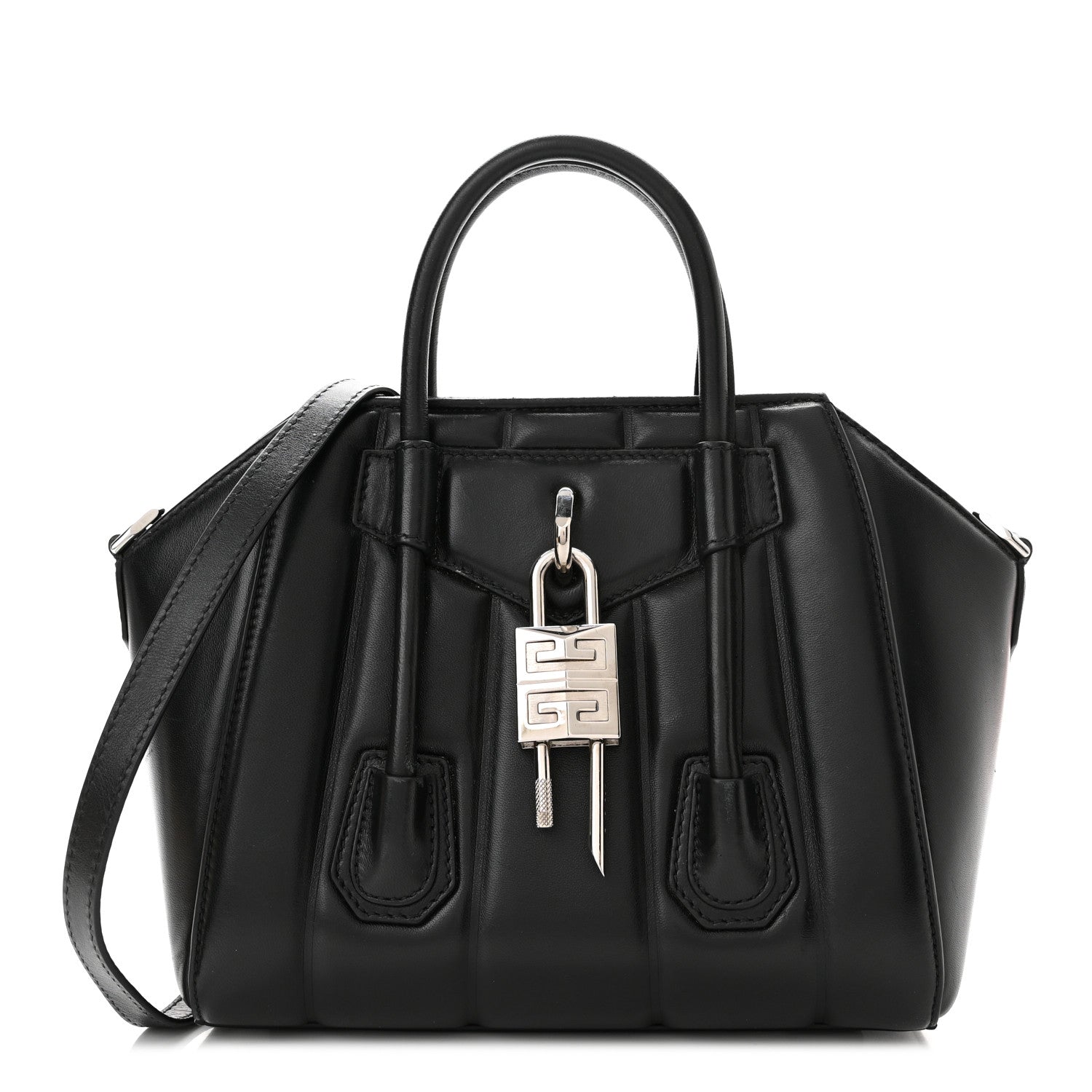 Givenchy Box Calfskin Padded Mini Lock Antigona Shoulder Bag Black Black 1 of 11