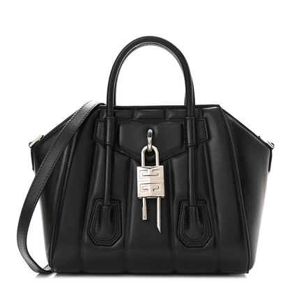 Givenchy Box Calfskin Padded Mini Lock Antigona Shoulder Bag Black Black 1 of 11