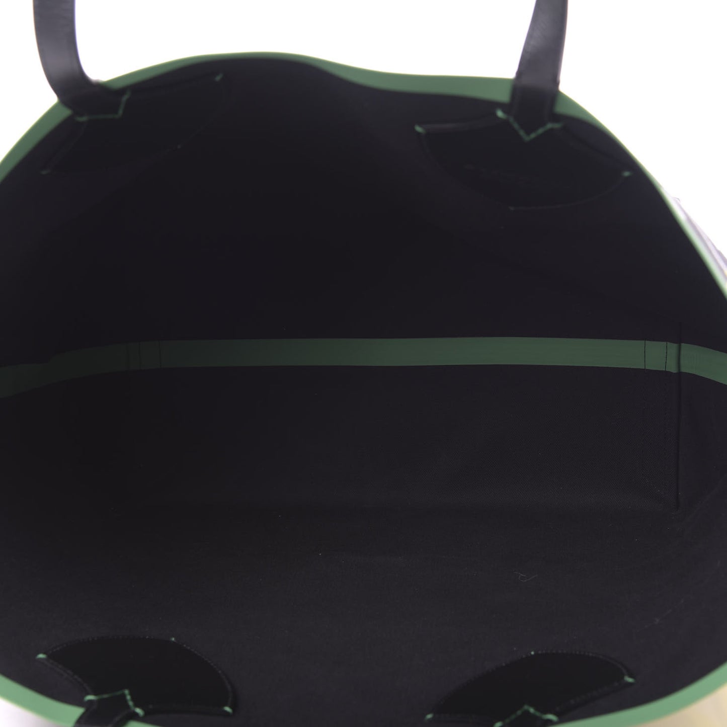 Canvas Giant Logo Graffiti Print Reversible Tote Black Green