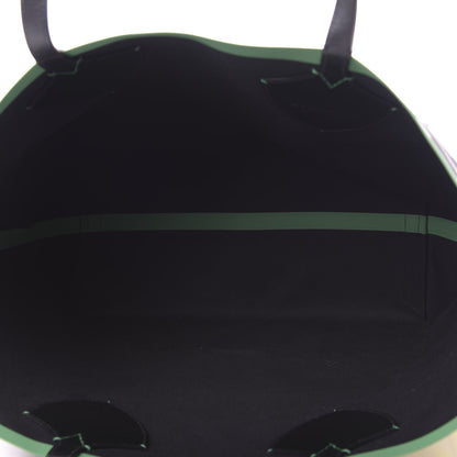 Burberry Canvas Giant Logo Graffiti Print Reversible Tote Black Green 8 of 16