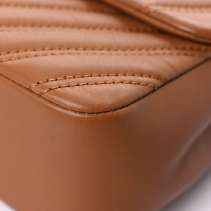 Chanel Lambskin Chevron Double Stitch Jumbo Single Flap Camel 10 of 10