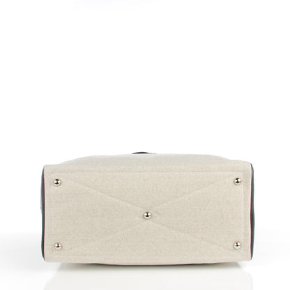 Hermes Toile Taurillon Clemence Victoria II 43 Ecru Graphite 5 of 16