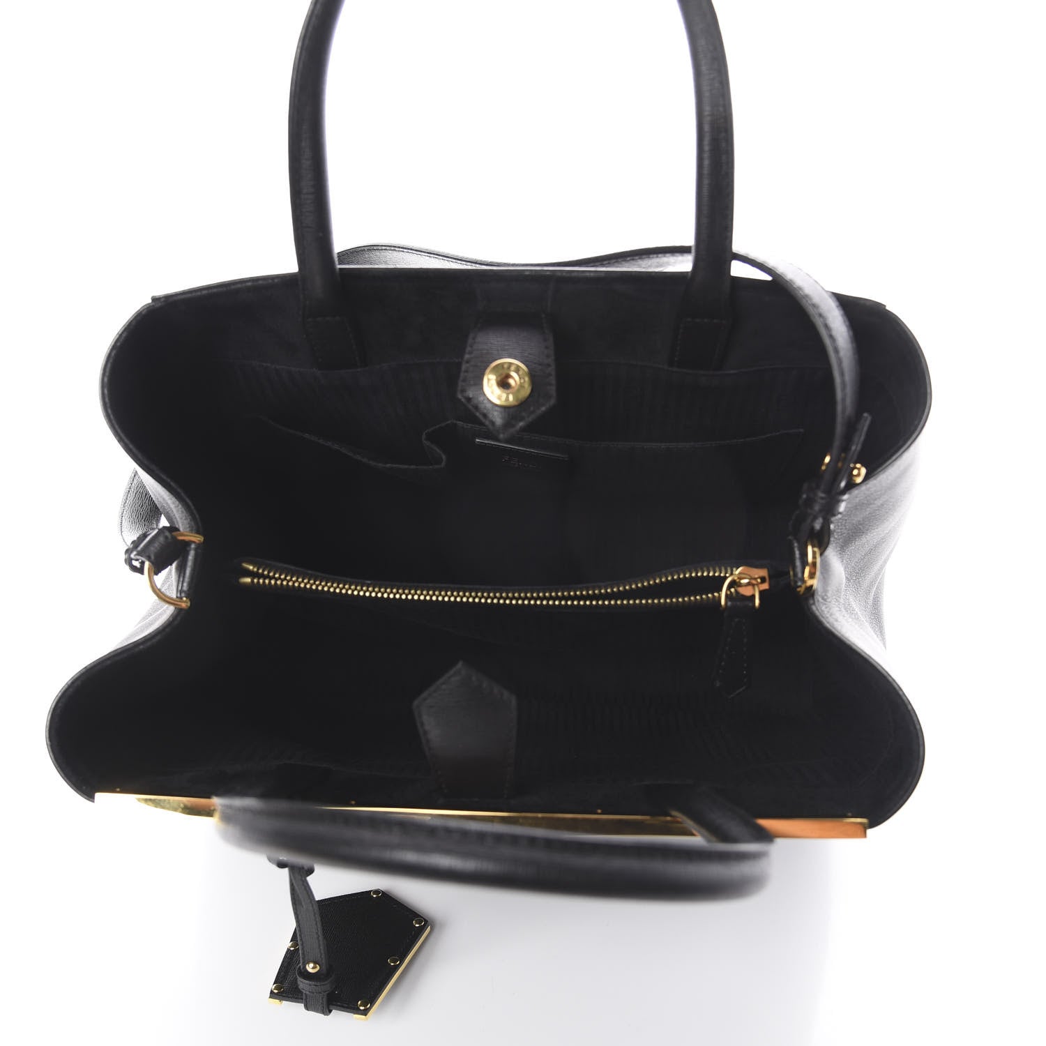 Fendi Vitello Elite Regular 2Jours Tote Black 4 of 8