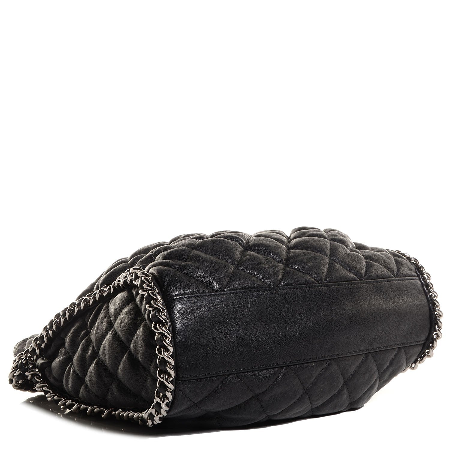 Chanel Washed Lambskin Chain Around Hobo Black 4 of 7