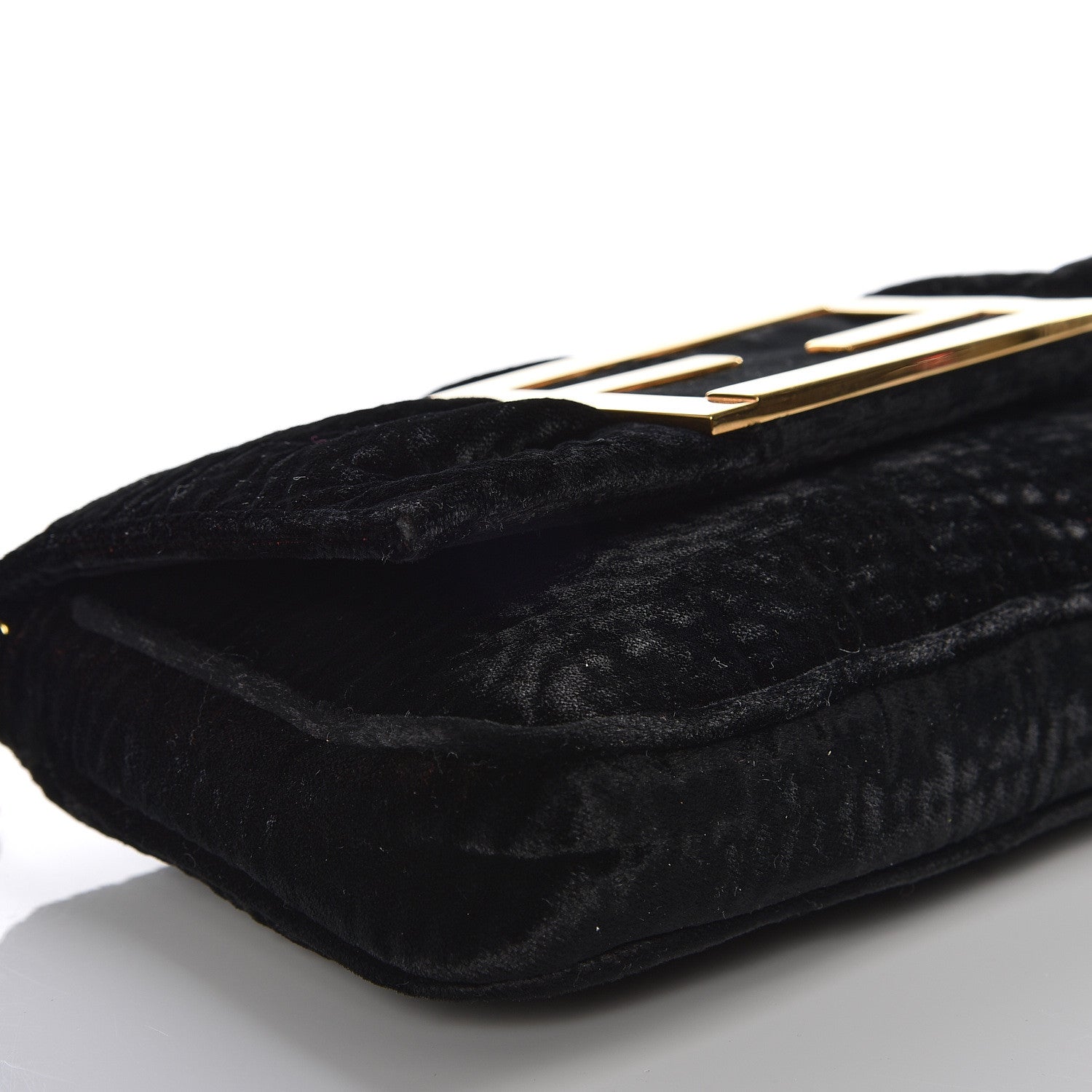 Fendi Velvet Mia Pochette Black 5 of 9