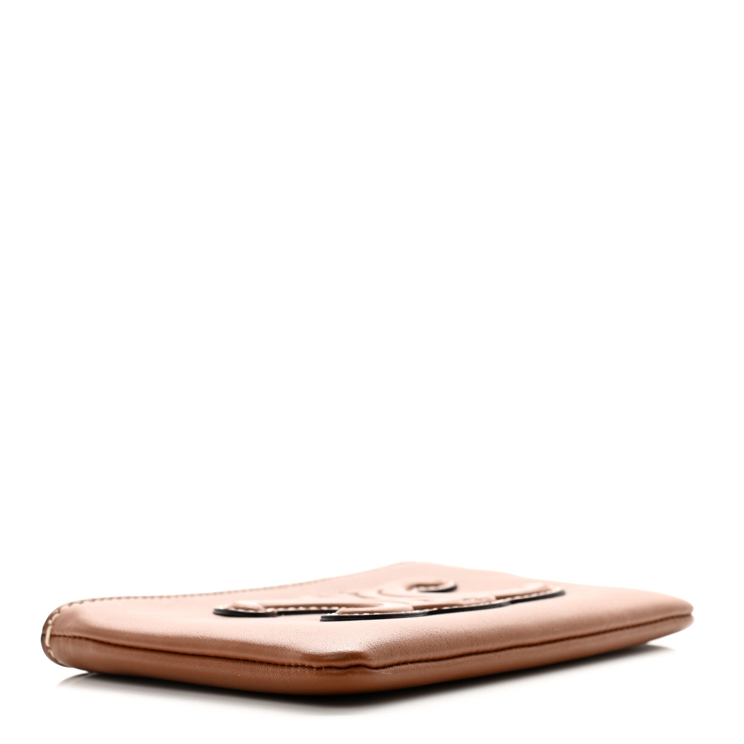 Celine Smooth Calfskin Cuir Triomphe Coin and Card Pouch With Hook Tan 4 of 8