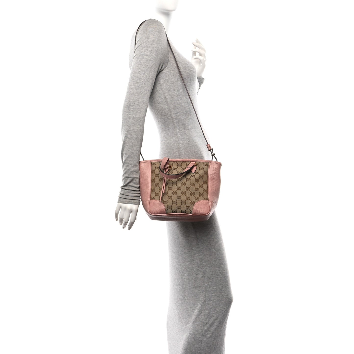 Monogram Small Bree Tote Beige Soft Pink