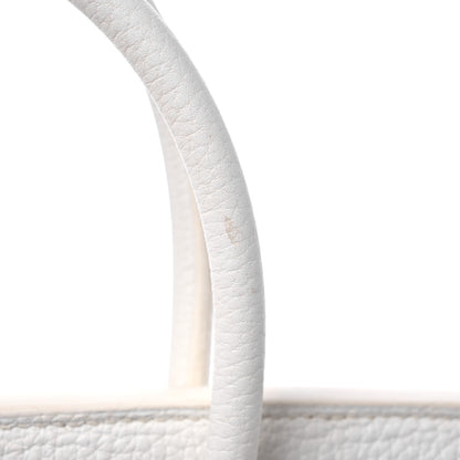 Hermes Taurillon Clemence Birkin 30 White 12 of 14