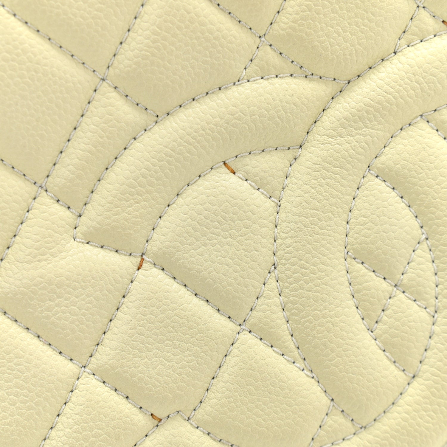 Chanel Caviar Quilted Grand Shopping Tote GST Yellow 13 of 15