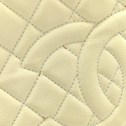 Chanel Caviar Quilted Grand Shopping Tote GST Yellow 13 of 15