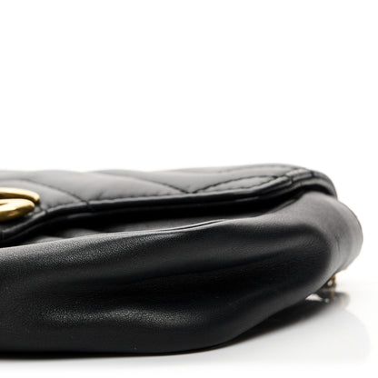 Gucci Calfskin Matelasse Super Mini GG Marmont Shoulder Bag Black 18 of 21