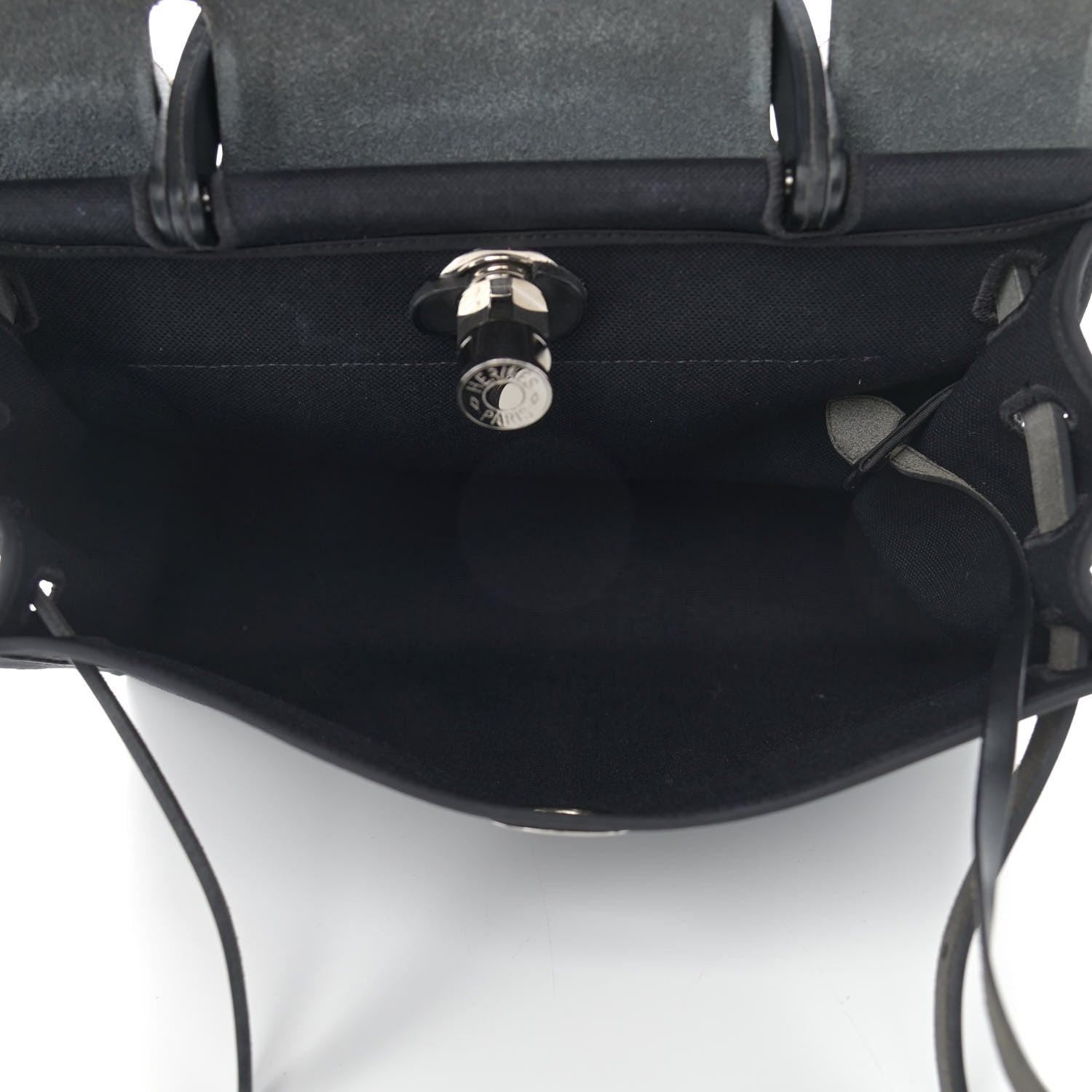 Hermes Military Toile Vache Hunter Herbag Zip PM 31 Black 6 of 11