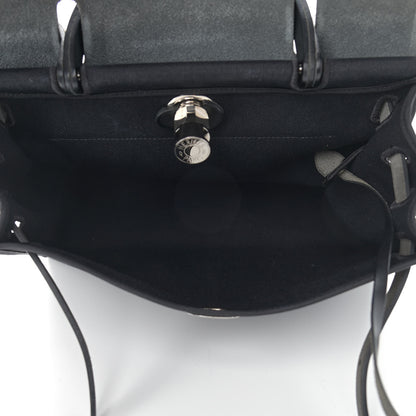 Hermes Military Toile Vache Hunter Herbag Zip PM 31 Black 6 of 11