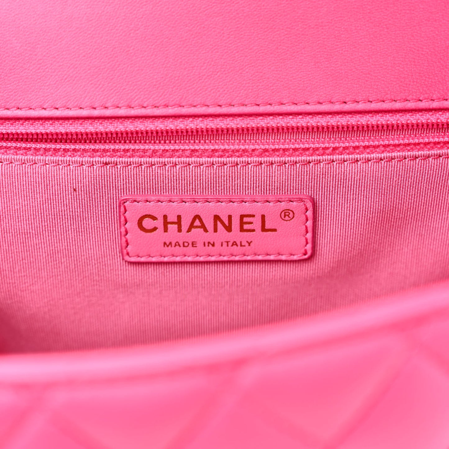 Lambskin Quilted Jumbo Mademoiselle Chic Flap Fuchsia