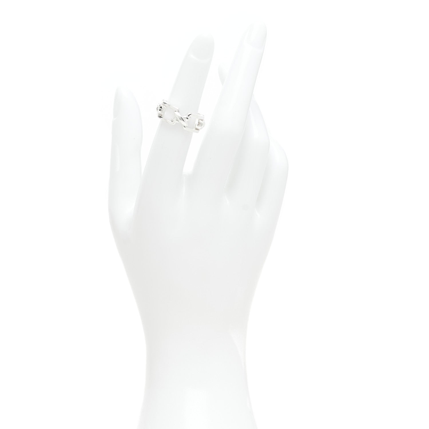 Tiffany Sterling Silver X Open Band Ring 49 4.75 2 of 4