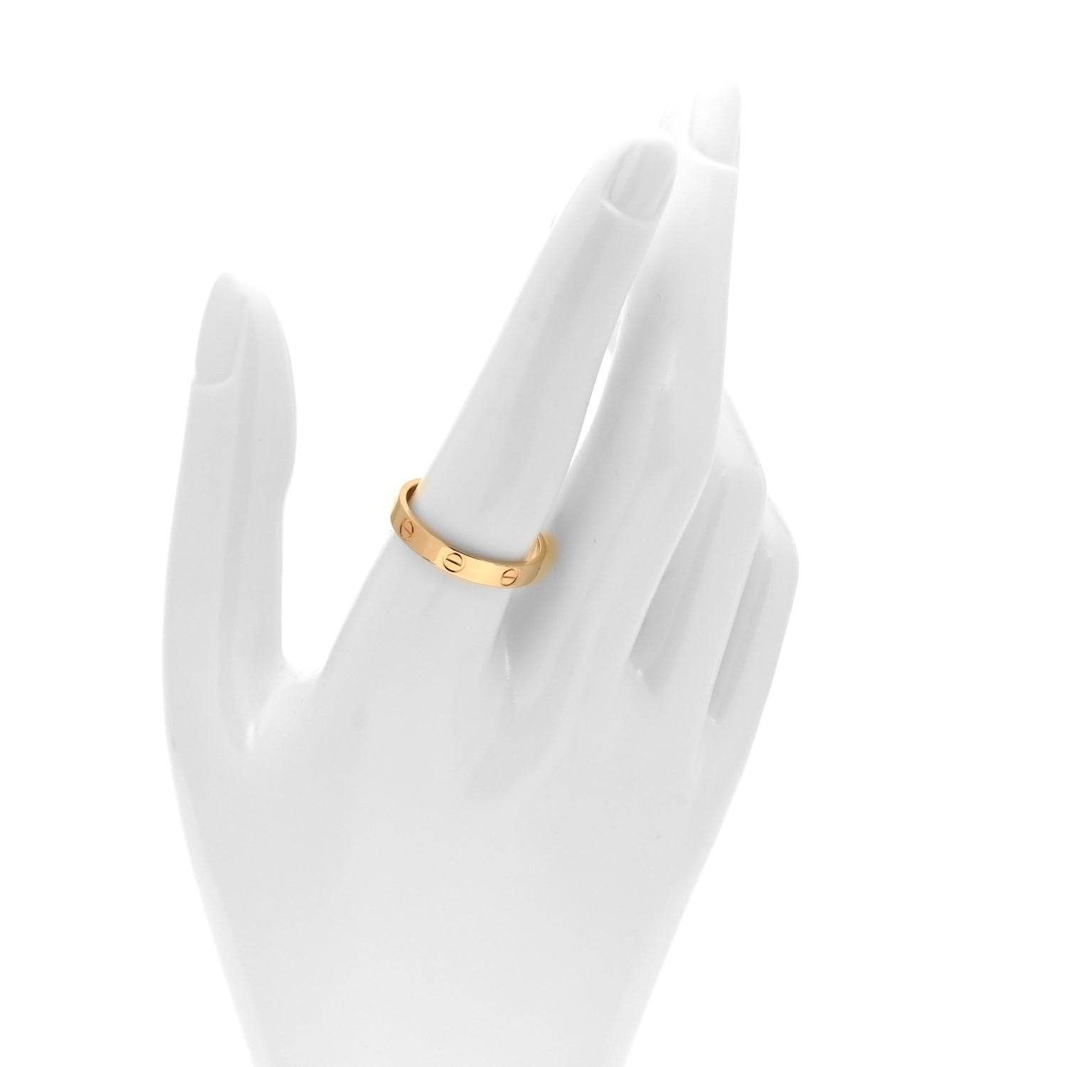 Cartier 18K Yellow Gold 3.5mm LOVE Wedding Band Ring 61 9.5 2 of 5