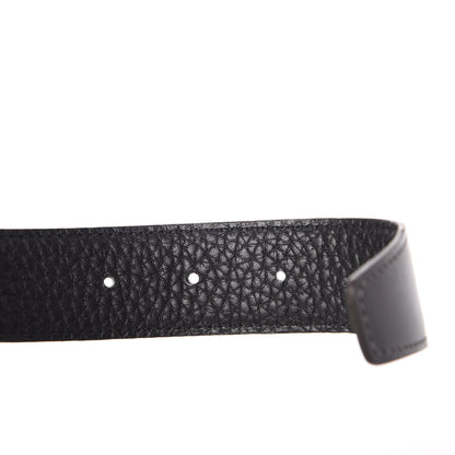 Hermes Box Togo 32mm H Belt 80 Black Chocolate 6 of 8