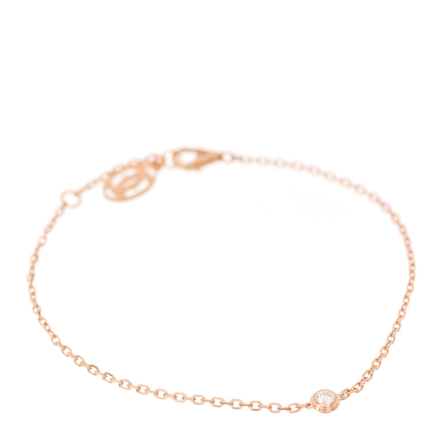 Cartier 18K Pink Gold Diamond SM D'Amour Bracelet 1 of 5