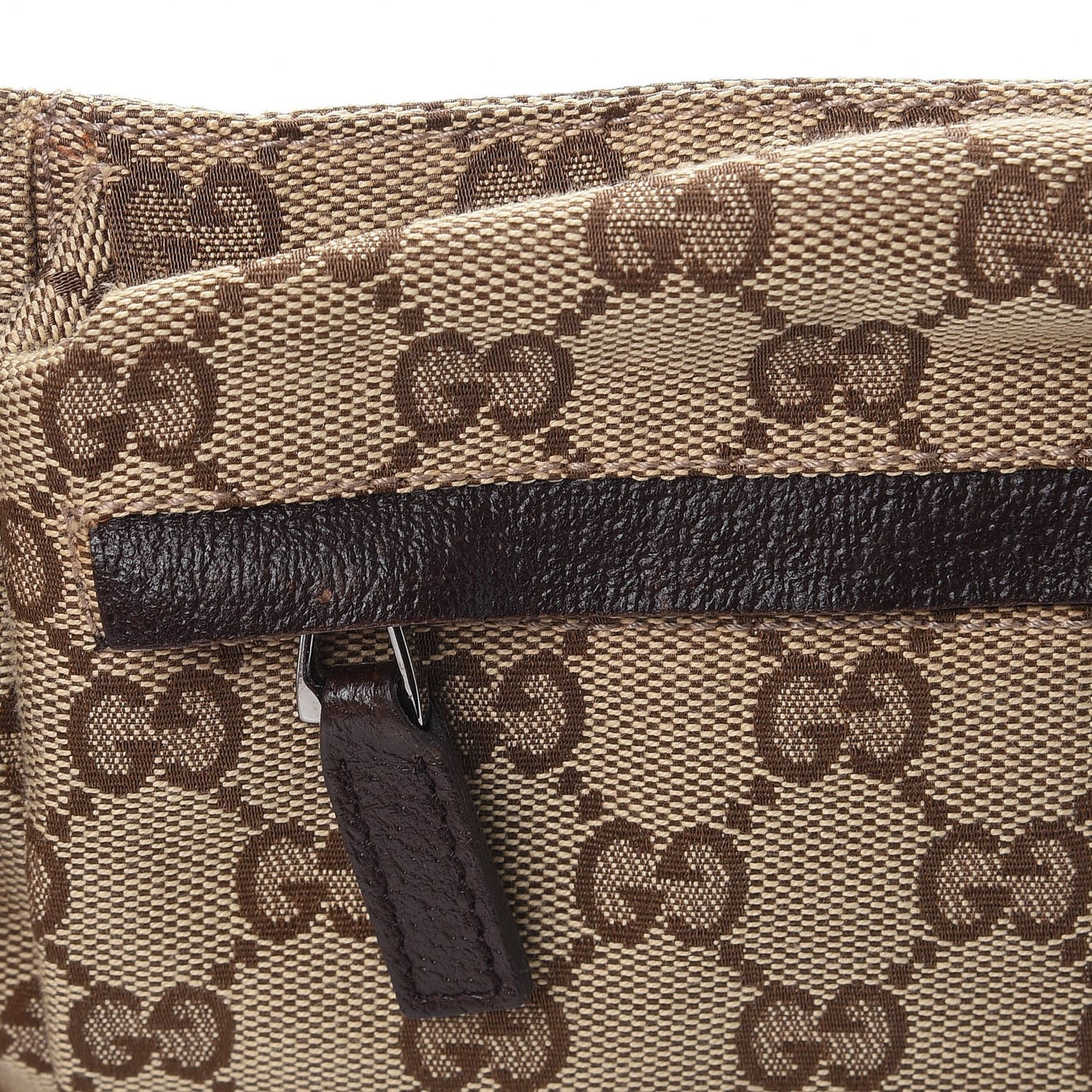 Monogram Web Belt Bag Dark Brown