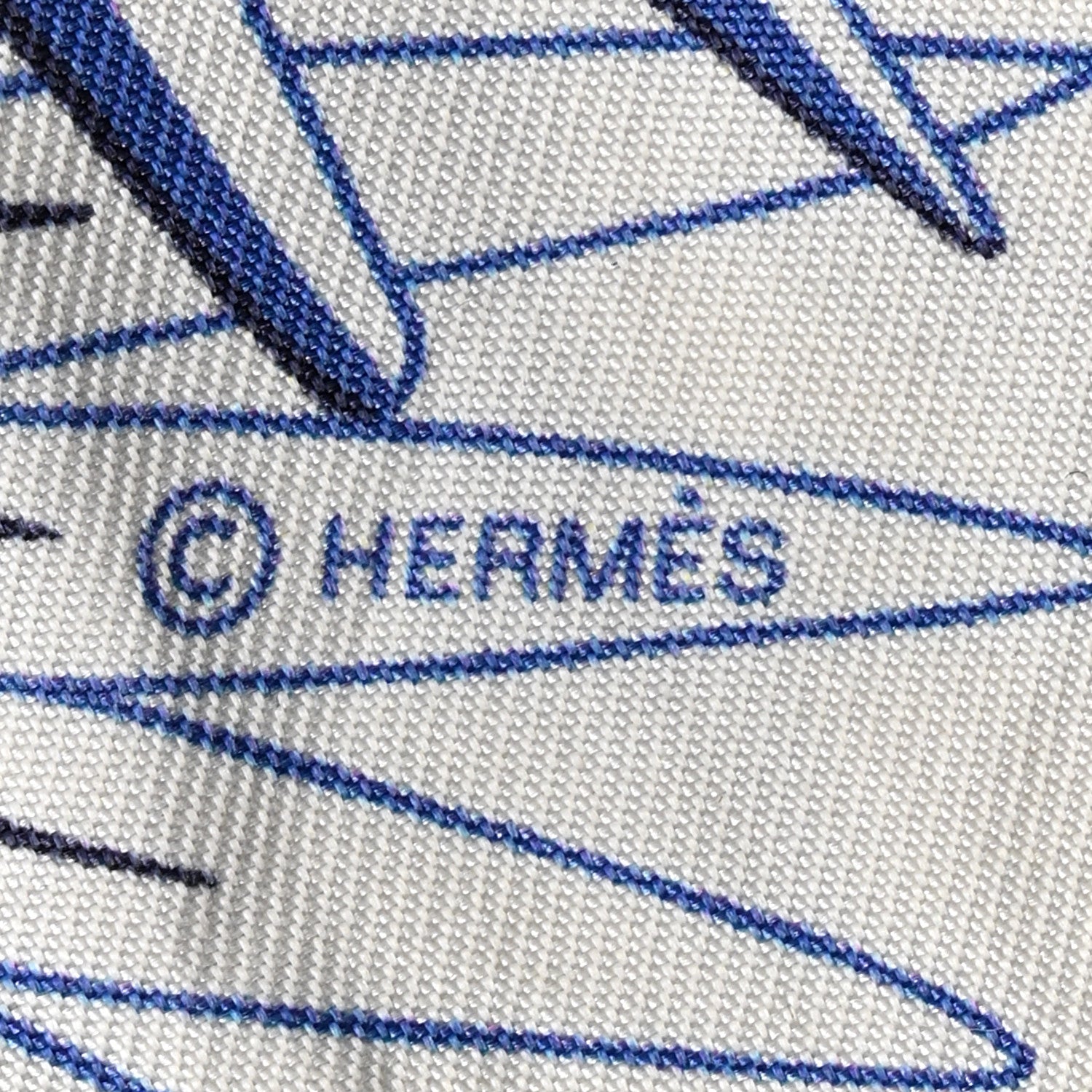 Hermes Silk Mythiques Phoenix Coloriages Twilly White Bleu Turquoise 4 of 6