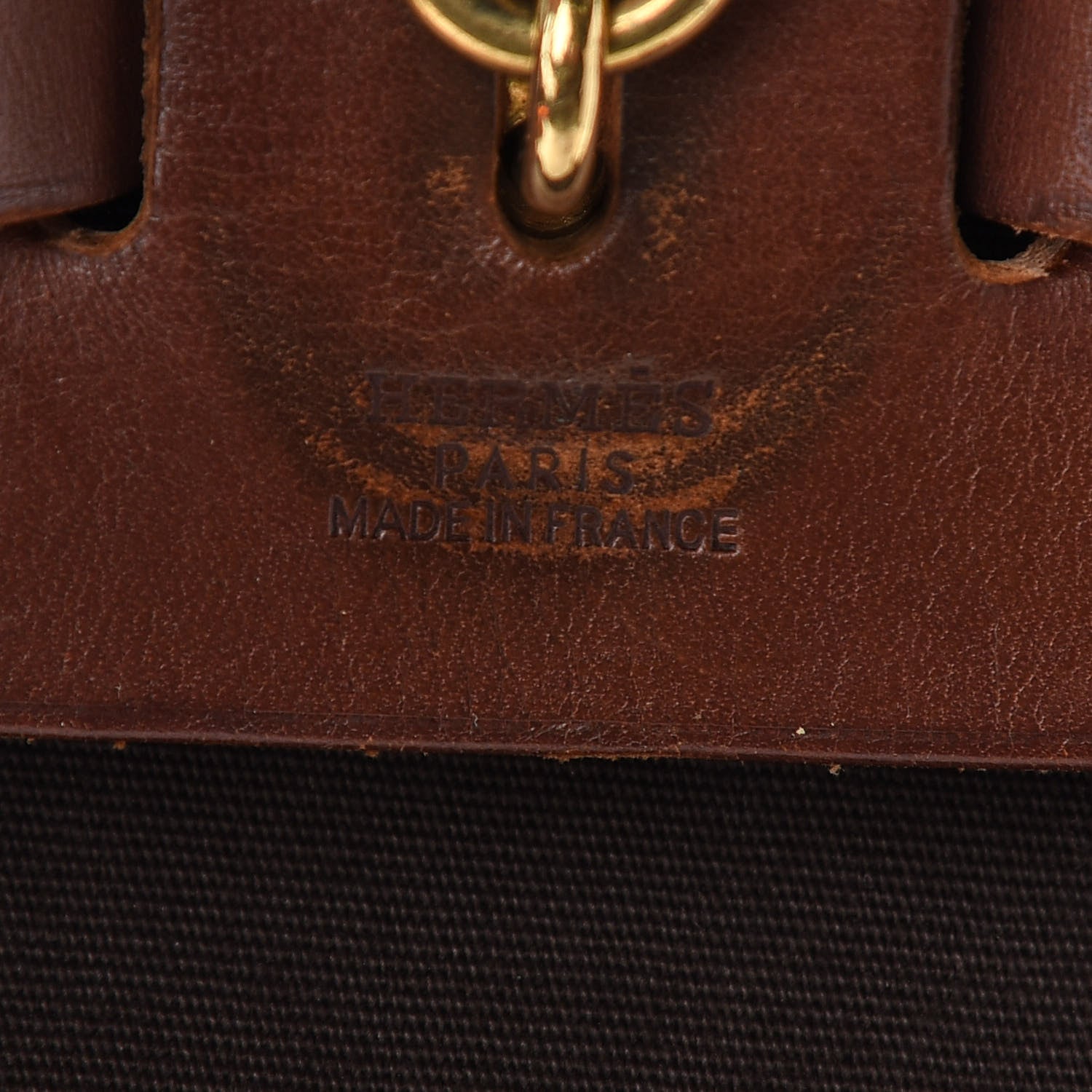 Hermes Toile Vache Calfskin Herbag 30 PM Backpack Havane 7 of 12