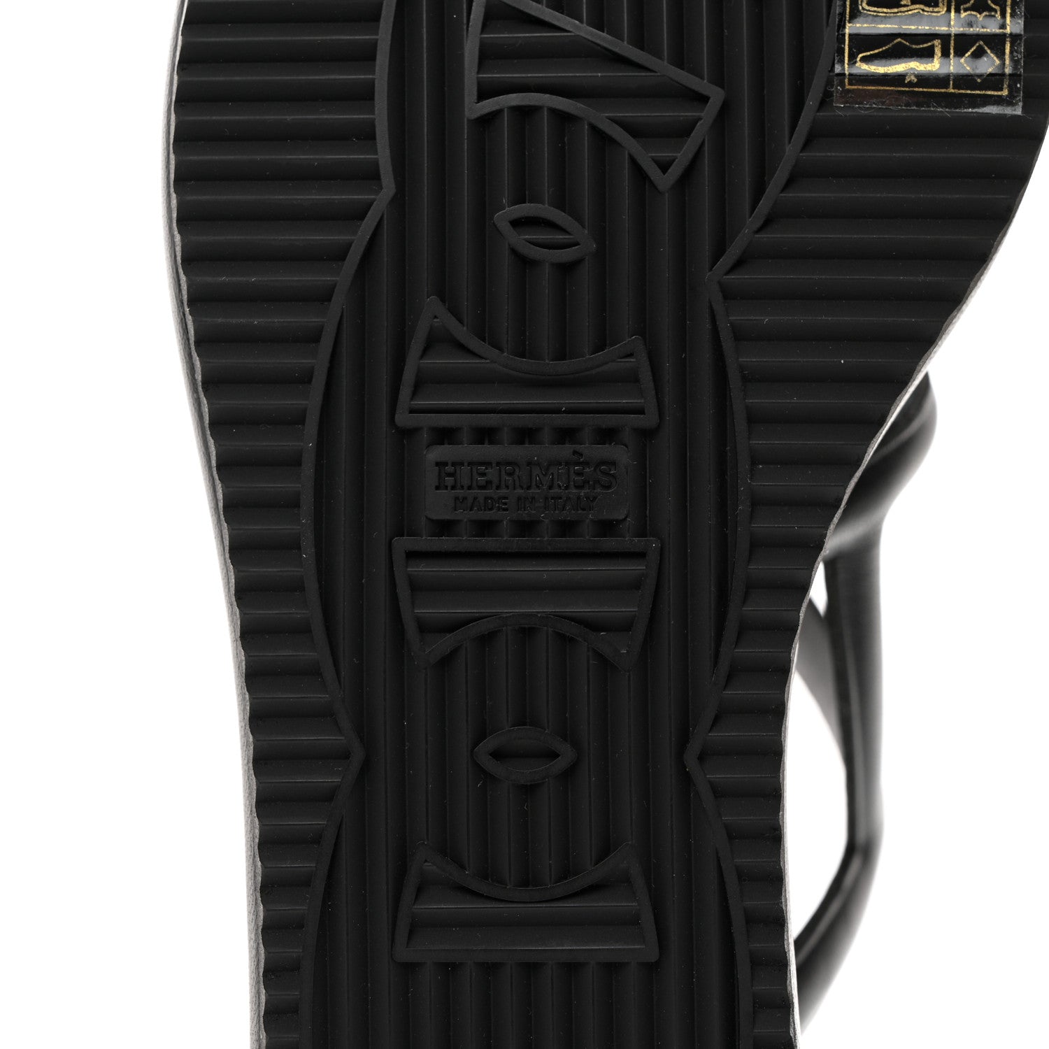 Hermes Nappa Gipsy Sandals 39 Black 8 of 9