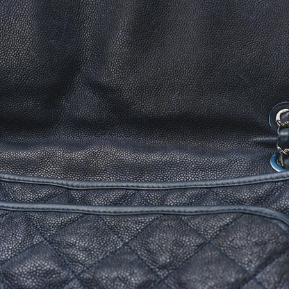 Chanel Caviar Quilted Medium French Riviera Flap Dark Navy Blue 10 of 10