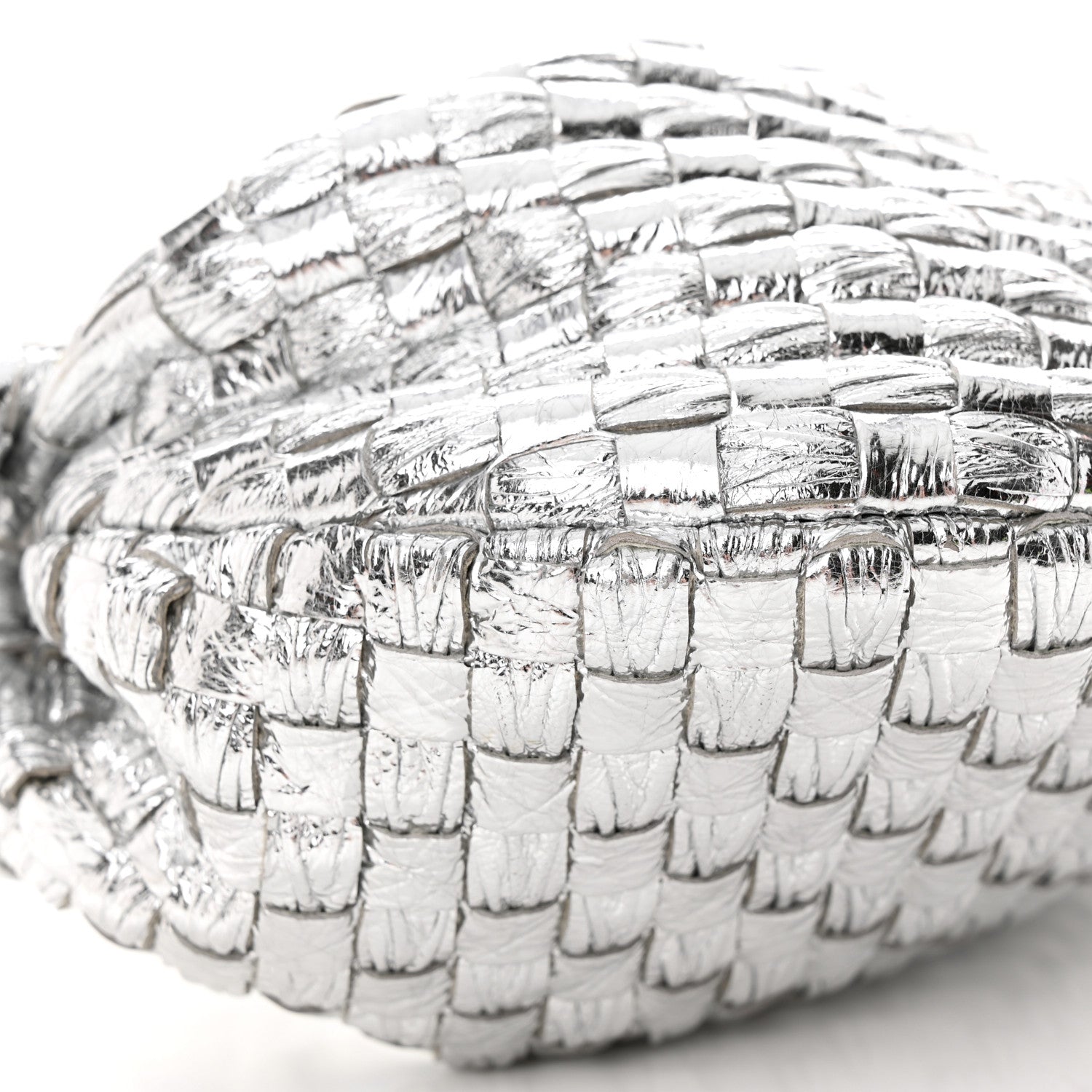 Bottega Veneta Metallic Nappa Intrecciato Mini Jodie Silver 9 of 10