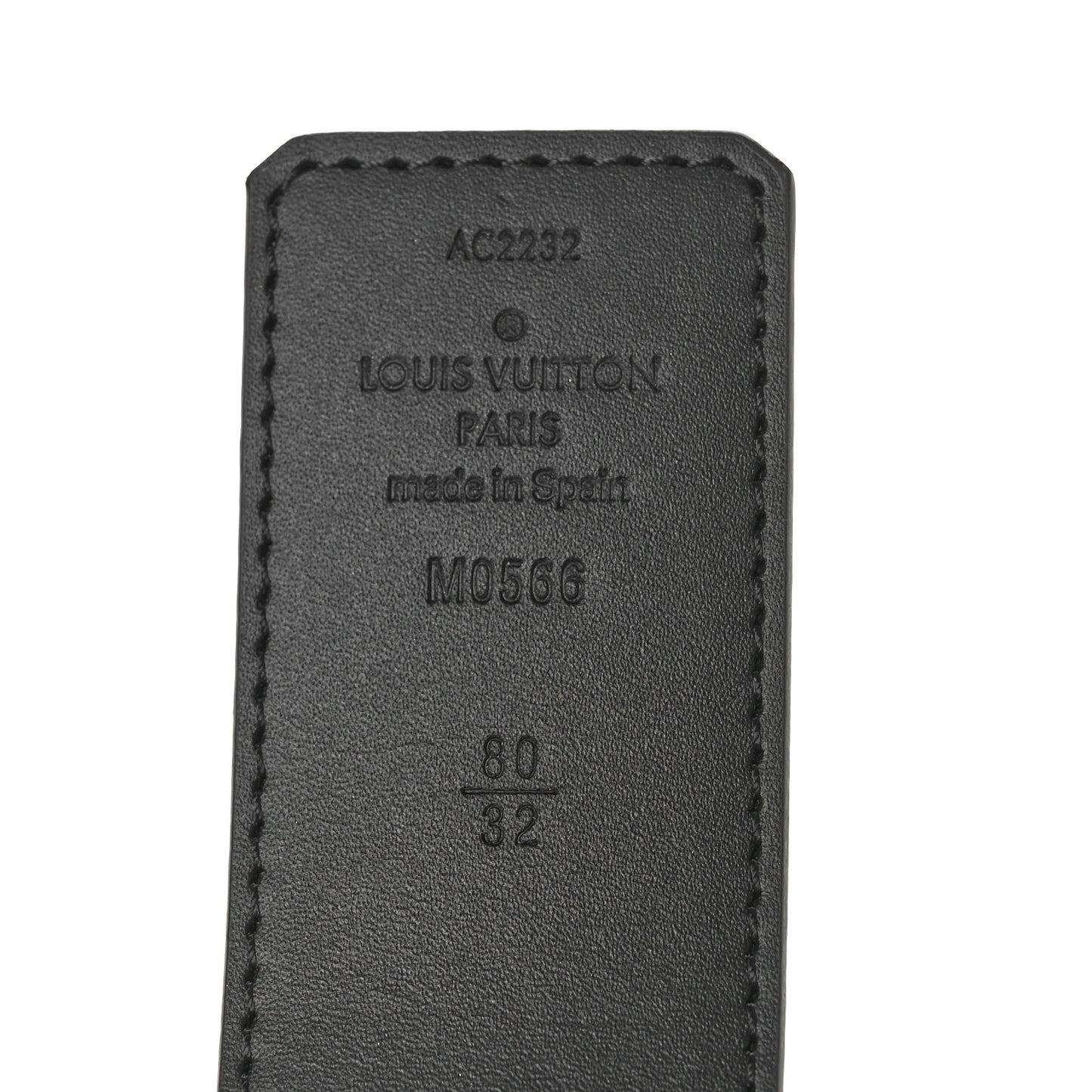 Calfskin Monogram 30mm LV Initiales Reversible Belt 80 32 Black